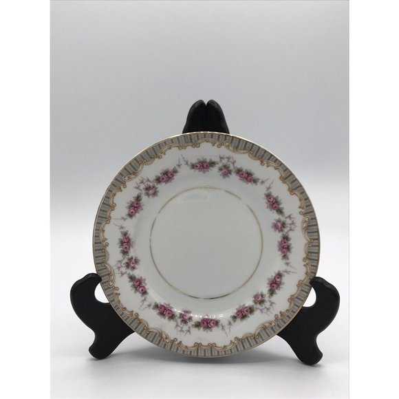 Noritake China Ridgewood 3201 Dessert Plate 6.25" Diameter Pink Roses Gold Trim - Picture 4 of 4